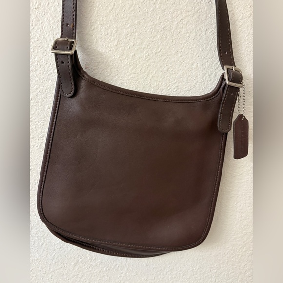 Coach Handbags - Vintage Coach Legacy Brown Hippie Saddlebag / Crossbody Bag